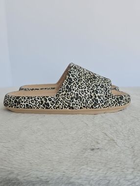 Leopard Print Cloud Slide Sandals Open Toe Comfort Sliders Sz [Inserta la talla